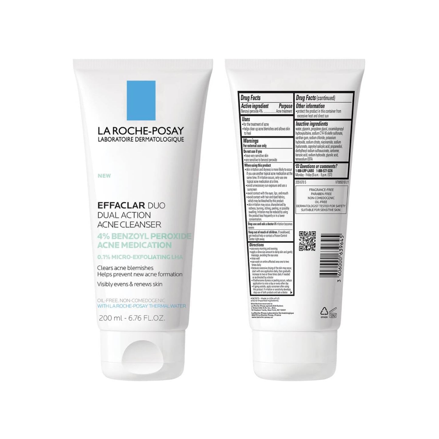 effaclar-dual-action-acne-face-wash-with-4-benzoyl-peroxide-r6 LaRochePosay-Product-Skincare-Effaclar-Duo-Dual-Cleanser-200ml-3606000639645-ATF-PIM-packshot-texture.jpg